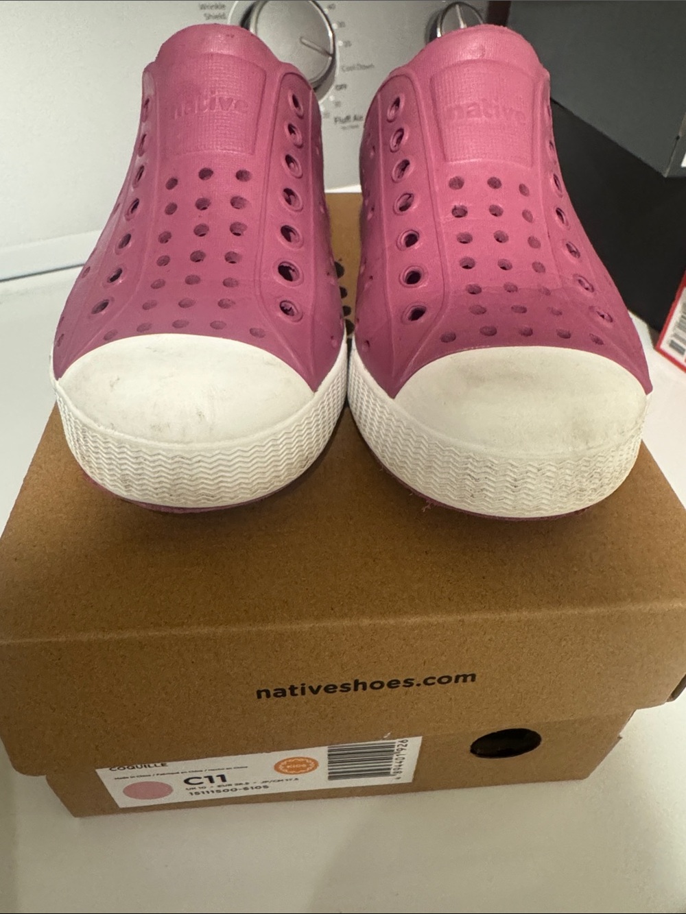 Native Jefferson Slip-On Sneakers in Pink - Size 11C